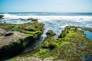 A beautiful view of Tanah Lot temple in Bali, Indonesia.