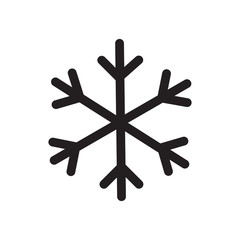 Snowflake vector icon, simple sign for web site and mobile app.