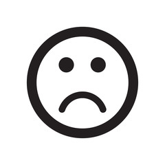 Sad vector icon, simple sign for web site and mobile app.