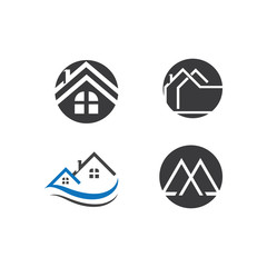 Set Property and Construction Logo Template vector symbol