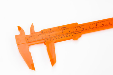 close up vernier caliper on white background