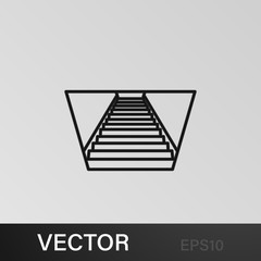 stairs down icon. Stairs in our life Icon. Premium quality graphic design. Signs, symbols collection, simple icon for websites, web design, mobile app