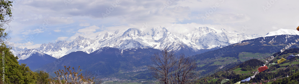 Wall mural Panoramique Mont Blanc