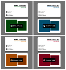 Business card design vector simple identity