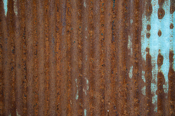 Close up old rusty galvanized sheet surface texture background