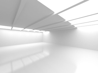 Obraz premium Futuristic White Architecture Design Background