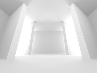 Futuristic White Architecture Design Background