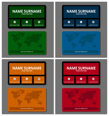 Business card design vector simple identity