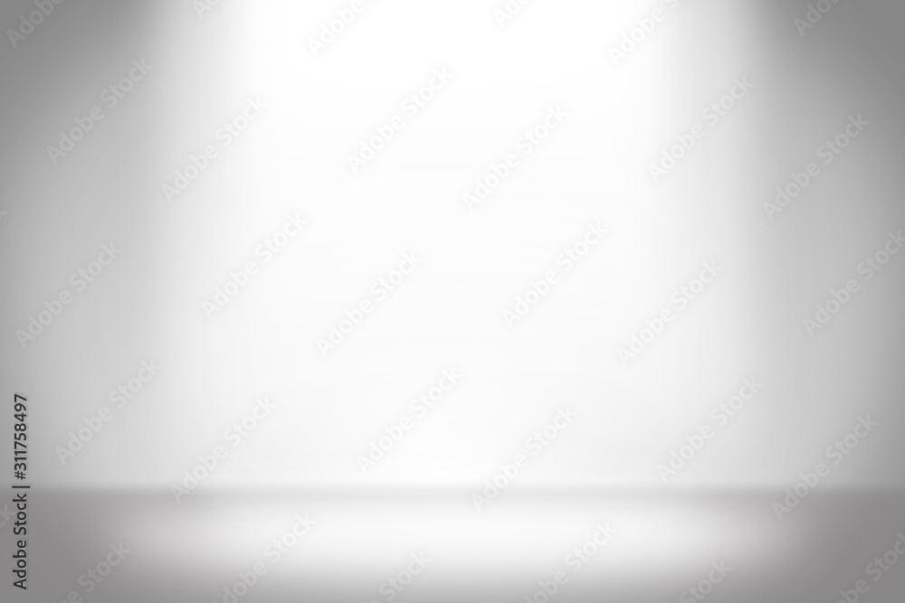 Poster empty scene light background with spotlights