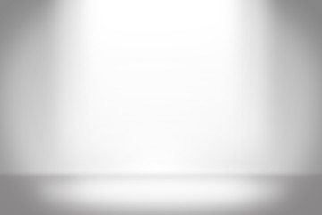 Empty scene light background with spotlights