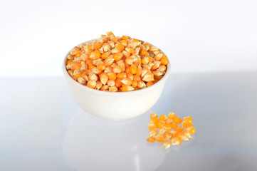 Close-up of Dried corn in clay pot