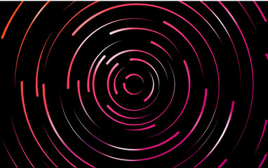 Circular geometric vector background, abstract swirl trails, vector illustration