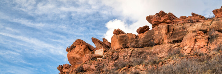 sandstone cliff  in Lory State Park,
