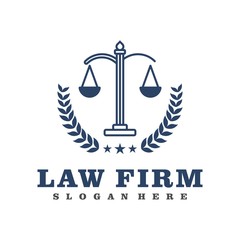 law logo, icon and illustration