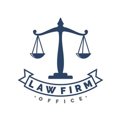law logo, icon and illustration
