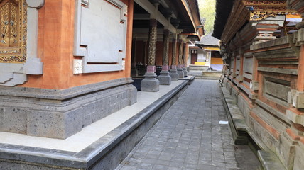 A beautiful view of Tirta Empul temple in Bali, Indonesia.