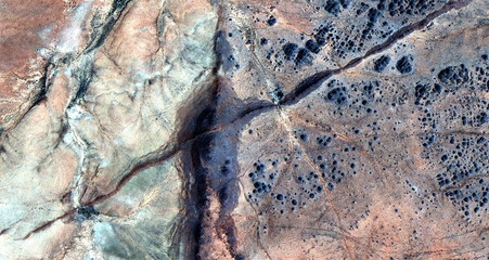 tightrope walker,  abstract photography of the deserts of Africa from the air, aerial view of...