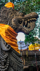 A beautiful view of Tirta Empul temple in Bali, Indonesia.