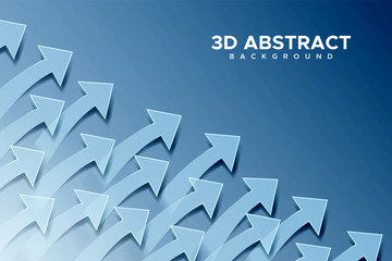 Abstract background with 3D Arrows pointing up. 