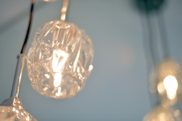 Ceiling light fixture out of focus