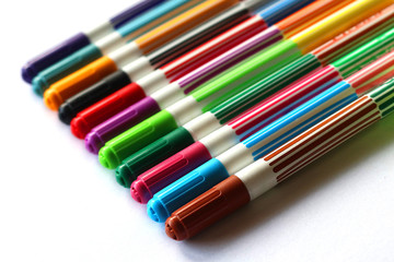 Colourful marker pens