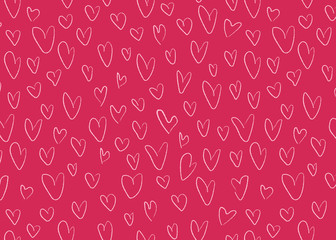 Pink with hearts background for Valentine's Day