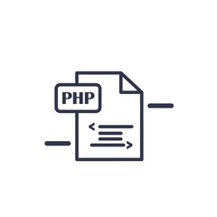 PHP file document icon. PHP file symbol. Vector sign
