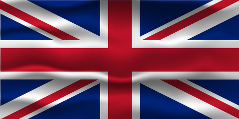 Vector illustration national flag of British. Simply vector illustration eps10.