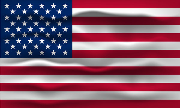 Vector illustration national flag of America. Simply vector illustration eps10.