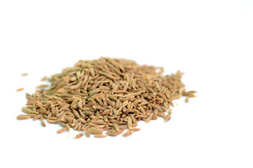 cumin seeds isolated on white background