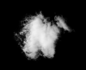 white clouds on black background