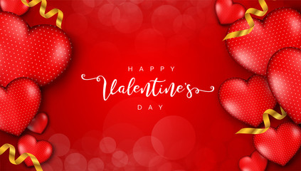 Fototapeta na wymiar Happy Valentine's Day festive background. Vector illustration with heart, flyers, invitation, posters, brochure, banners, greeting card.