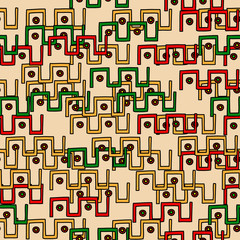 ethnic seamless pattern. Abstract background with colored stripes, Mayan style, Mexico, Brazil. geometric pattern.  Creative Vector trendy texture