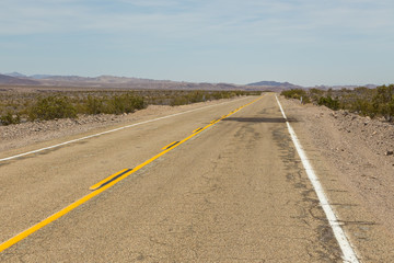 View of the legendary Route 66, Ludlow, California, USA.