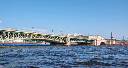 St. Petersburg. View of  Neva and Trinity Bridge