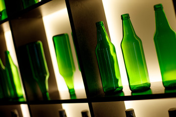 green bottles of beer