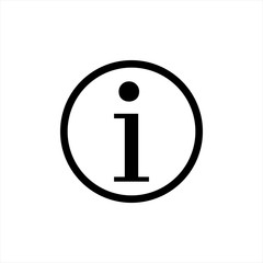 black info icon. simple flat vector stock isolated on white background eps10