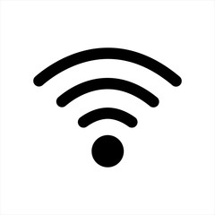 black wifi icon. simple flat vector stock isolated on white background eps10