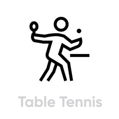 Table Tennis sport icons