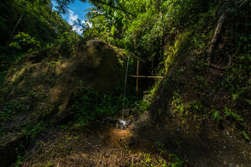 A beautiful view of waterfall in Bali, Indonesia.