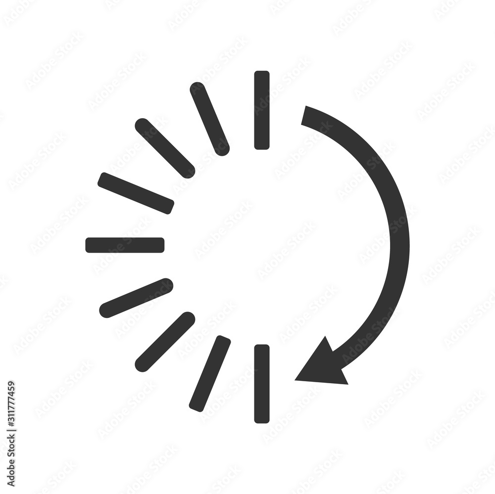 Aufkleber loading icon vector isolated on white background, logo concept o. f loading sign on transparent back
