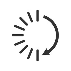 Loading icon vector isolated on white background, logo concept o. F Loading sign on transparent background, filled black symbol