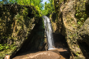 A beautiful view of waterfall in Bali, Indonesia.