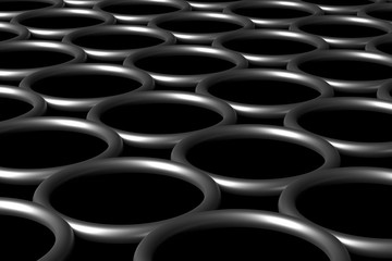 aluminum rings on the plane