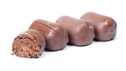 Group of chocolate glazed pastry