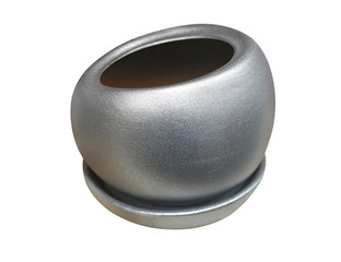 Silver candlestick on a White background