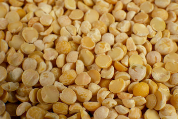 Split yellow dried peas texture