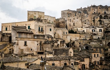 View of Matera old town, South Italy