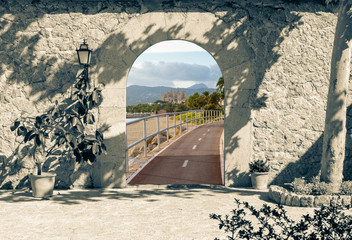 portal to playa de palma in mallorca