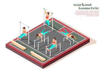 Workout Isometric Composition